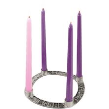 JESSE TREE - ADVENT WREATH - WITH CANDLES and PAMPHLET