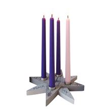 ADVENT STAR CANDLE HOLDER - WITH CANDLES