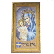 MATER ECCLESIAE WITH TOTUS TUUS FRAMED 10 1/2" X 18 1/2"