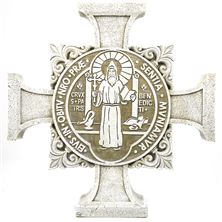ST. BENEDICT CROSS GARDEN STONE