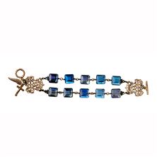 AVE ROSARY BRACELET BLUE CRYSTAL