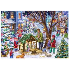 NEIGHBORHOOD NATIVITY ADVENT CALENDAR (11 3/4" X 8 1/4")