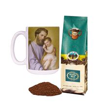 MYSTIC MONK BREAKFAST BLEND COFFEE and ST. JOSEPH WITH INFANT JESUS MUG SET