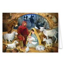 MIRACLE OF CHRISTMAS - (15) BOXED CHRISTMAS CARDS (4 1/2" x 6 1/4")