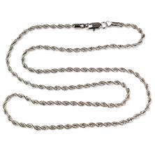 FRENCH ROPE CHAIN - 20" RHODIUM