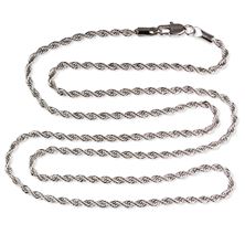 FRENCH ROPE CHAIN - 24" RHODIUM