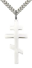STERLING SILVER ST ANDREW PENDANT WITH CHAIN - 1 3/8" x 5/8"