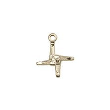 14KT GOLD ST BRIGID CROSS MEDAL - 1/2" x 3/8"