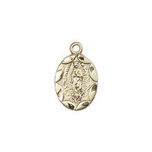 14KT GOLD OUR LADY OF GUADALUPE MEDAL - 1/2" x 1/4"