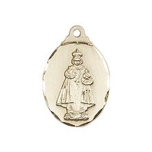 14KT GOLD INFANT OF PRAGUE MEDAL - 7/8" x 1/2"
