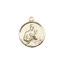 14KT GOLD ST GERARD MEDAL - 5/8" x 1/2"