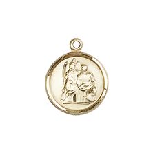 14KT GOLD ST RAPHAEL MEDAL - 5/8" x 1/2"