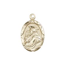 14KT GOLD ST ANTHONY OF PADUA MEDAL - 3/4" x 3/8"