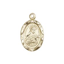 14KT GOLD ST THERESA MEDAL - 3/4" x 3/8"