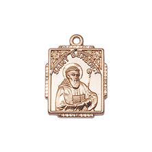 14KT GOLD ST BENEDICT MEDAL - 3/4" x 1/2"