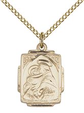 14KT GOLD FILLED ST ANTHONY PENDANT WITH CHAIN - 3/4" x 1/2"