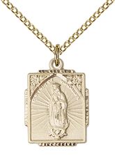 14KT GOLD FILLED OUR LADY OF GUADALUPE PENDANT WITH CHAIN
