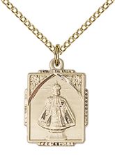 14KT GOLD FILLED INFANT OF PRAGUE PENDANT WITH CHAIN