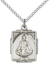 STERLING SILVER INFANT OF PRAGUE PENDANT WITH CHAIN