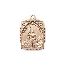 14KT GOLD ST JOAN OF ARC MEDAL - 5/8" x 1/2"