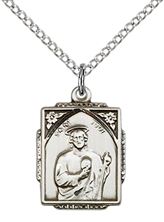 STERLING SILVER ST JUDE PENDANT WITH CHAIN