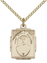 14KT GOLD FILLED ST MARIA FAUSTINA PENDANT WITH CHAIN