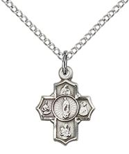 STERLING SILVER 5-WAY MOTHERHOOD PENDANT WITH CHAIN - 1/2" x 3/8"