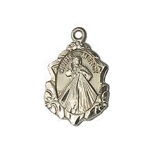 14KT GOLD DIVINE MERCY MEDAL - 3/4" x 1/2"
