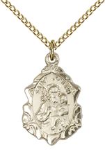 14KT GOLD FILLED ST JOSEPH PENDANT WITH CHAIN