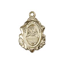 14KT GOLD ST MARIA FAUSTINA MEDAL - 3/4" x 1/2"