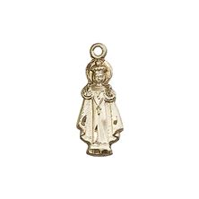 14KT GOLD INFANT OF PRAGUE MEDAL - 3/4" x 1/4"