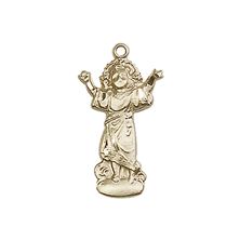 14KT GOLD DIVINO NIÑO MEDAL - 3/4" x 3/8"