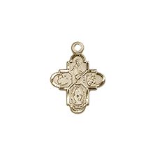 14KT GOLD 4-WAY CHALICE MEDAL - 1/2" x 3/8"