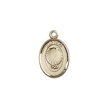 14KT GOLD BAPTISM MEDAL - 1/2" x 3/8"