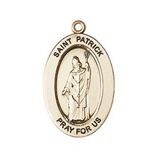 14KT GOLD ST PATRICK MEDAL - 1" x 5/8"