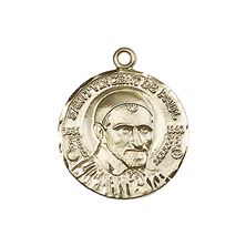 14KT GOLD ST VINCENT DE PAUL MEDAL - 3/4" x 5/8"