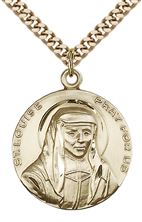 14KT GOLD FILLED ST LOUISE PENDANT WITH CHAIN
