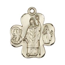 14KT GOLD IRISH SHAMROCK MEDAL