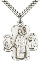 STERLING SILVER IRISH SHAMROCK PENDANT WITH CHAIN
