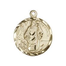 14KT GOLD ST PATRICK MEDAL - 7/8" x 3/4"