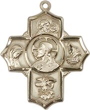 14KT GOLD SACRED HEART 5-WAY MEDAL