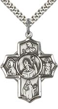 STERLING SILVER IRISH 5-WAY PENDANT WITH CHAIN