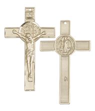 14KT GOLD ST BENEDICT CRUCIFIX MEDAL
