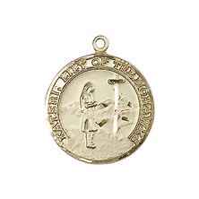 14KT GOLD ST KATERI MEDAL - 3/4" x 5/8"