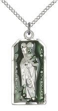 STERLING SILVER ST PATRICK PENDANT WITH CHAIN