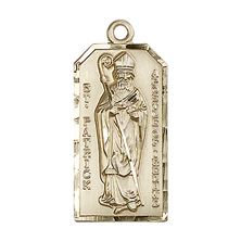 14KT GOLD ST PATRICK MEDAL - 1" x 1/2"
