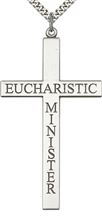 STERLING SILVER EUCHARISTIC MINISTER CROSS PENDANT WITH CHAIN