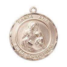 14KT GOLD SANTA ANA MEDAL - 1" x 7/8"