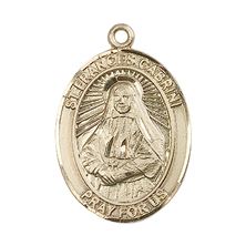 14KT GOLD ST FRANCES CABRINI MEDAL - 1" x 3/4"