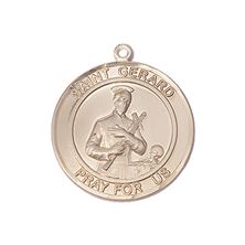 14KT GOLD ST GERARD MEDAL - 1" x 7/8"